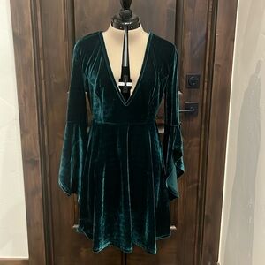 Velvet Bell Sleeve Dress
